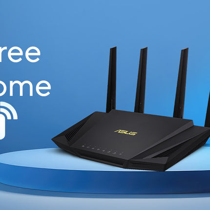 ASUS RT-AX3000 Ultra-Fast Dual Band Gigabit Wireless Router - Next Gen WiFi 6, Adaptive QoS, and AiProtection by Trend Micro | 1x WAN, 4x 1G LAN, 1x USB 3.0 - AiMesh Compatible