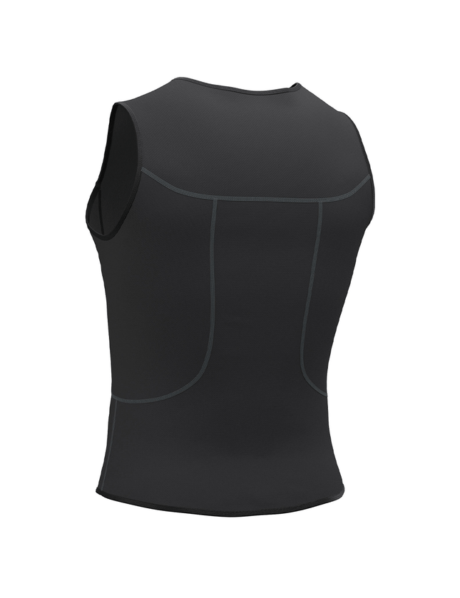 Hevto Men Wetsuits Top Vest 3mm Neoprene Front Zip Sleeveless Wet Suit for Surfing Swimming Kayak SUP Jet Ski (Men Black, XXL)