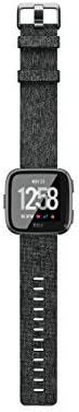 Fitbit Versa Special Edition Smart Watch, Charcoal Woven, One Size (S & L Bands Included)