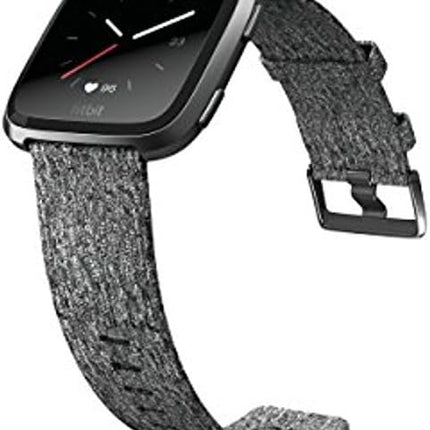 Fitbit Versa Special Edition Smart Watch, Charcoal Woven, One Size (S & L Bands Included)