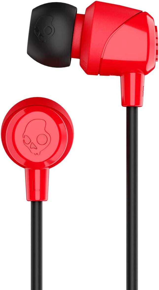 Skullcandy Jib In-Ear Wired Earbuds, Noise Isolating, Microphone, Works with Bluetooth Devices and Computers - Red