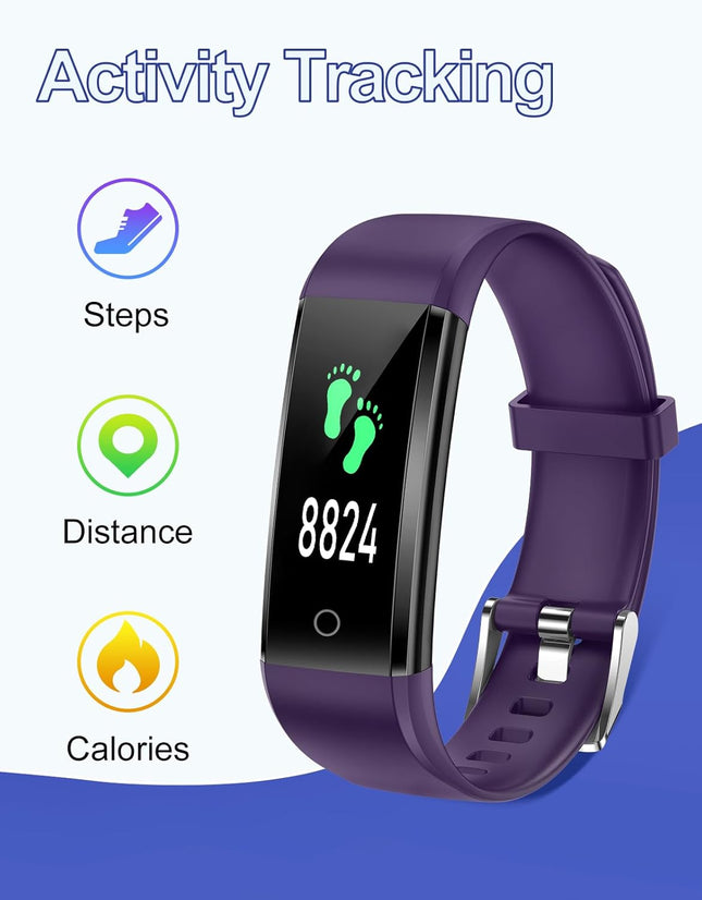 GRV Fitness Tracker Non Bluetooth Fitness Watch No App No Phone Required Waterproof Pedometer Watch with Steps Calories Counter Sleep Tracker for Men Women Parents
