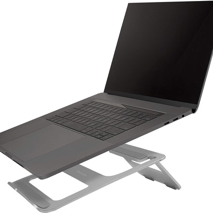 Philips Ultra-Thin Portable Laptop Stand, Vented Aluminum Design, Slip Resistant, Space Saving Style, Work from Home, Office, Travel, Notebook Holder, Ergonomic, DLK0100M/37