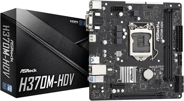 ASRock H370M-HDV Micro ATX Motherboard | NexOffers
