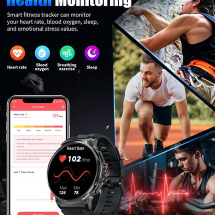 SUNKTA Military Smart Watch for Men 1.85" HD | NexOffers