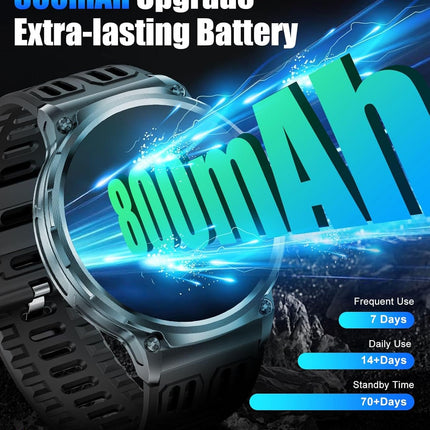 SUNKTA Military Smart Watch for Men 1.85" HD | NexOffers