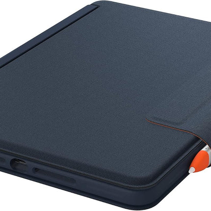 Logitech Rugged Combo 3 Touch iPad® Keyboard Case with Trackpad and Smart Connector for iPad (7th, 8th and 9th Generation) for Education - Classic Blue