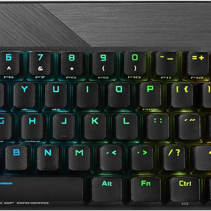 ASUS ROG Falchion NX 65% Wireless RGB Gaming Mechanical Keyboard | ROG NX Red Linear Switches, PBT Doubleshot Keycaps, Wired / 2.4G Hz, Touch Panel, Keyboard Cover Case, Macro Support,Black