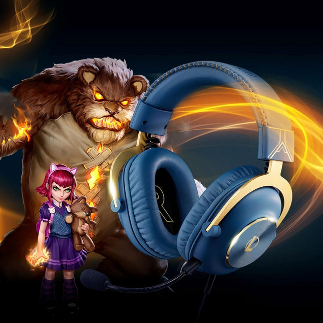 Logitech G PRO X Gaming Headset - Blue VO!CE, Detachable Microphone, Comfortable Memory Foam Ear Pads, DTS Headphone 7.1 and 50 mm PRO G Drivers, Official League of Legends Edition
