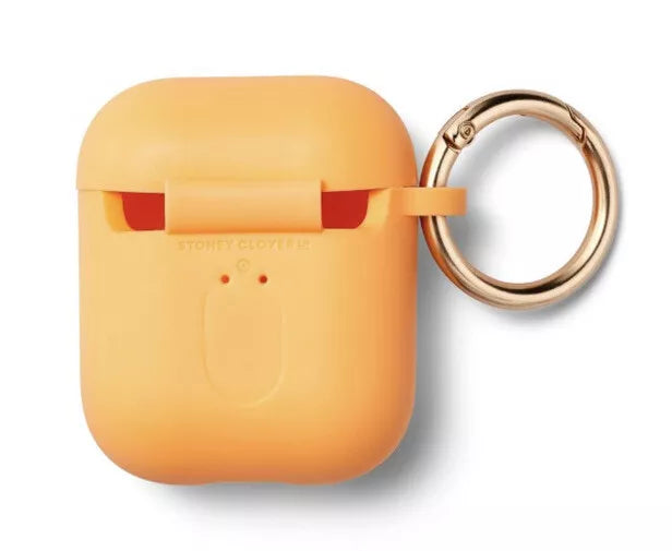 Stoney Clover Lane Ln Orange Smiley Face Earbud Case Cover Airpods