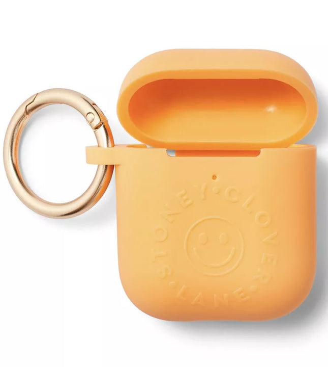 Stoney Clover Lane Ln Orange Smiley Face Earbud Case Cover Airpods